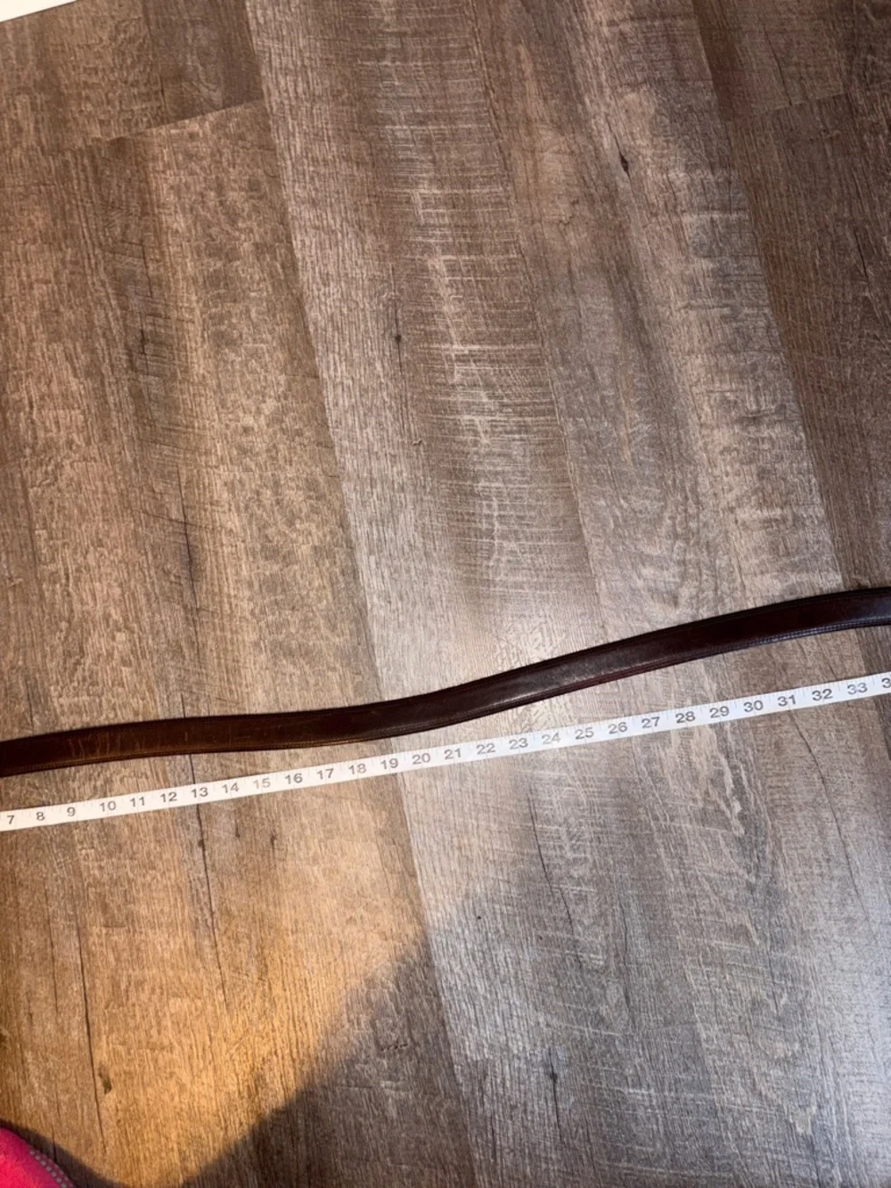 Coach Brown Leather Belt with Silver Metal Buckle